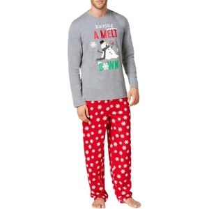 Family Pajamas Snowflake Meltdown Pajama Set Men's